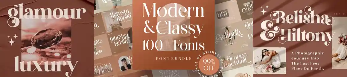 Mega Bundle 100 Modern Fonts by Storytype Font