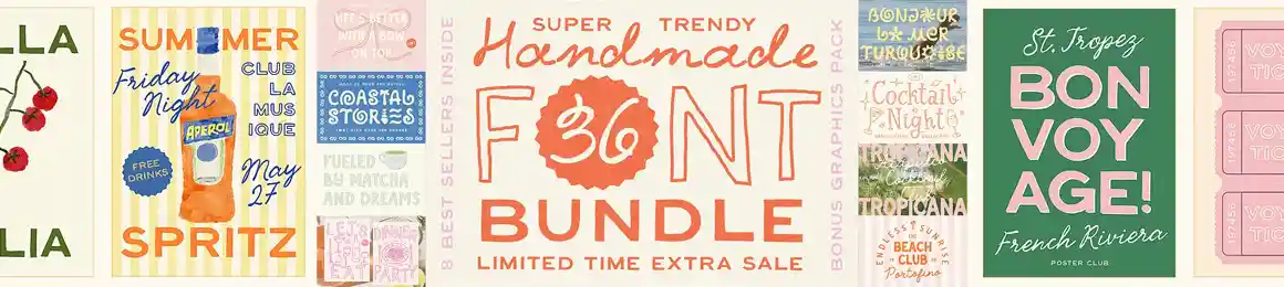 Modern Hand-drawn Trendy Font Bundle by Ayya Studio