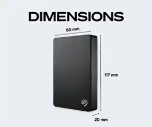 Seagate 2TB portable external hard drive for digital art backup