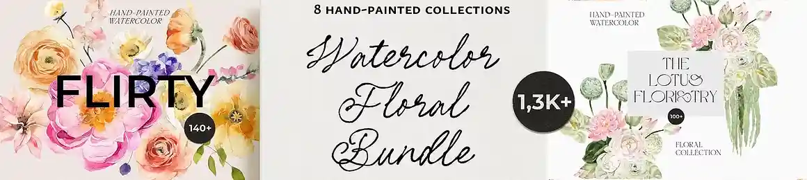 Watercolor Floral Bundle