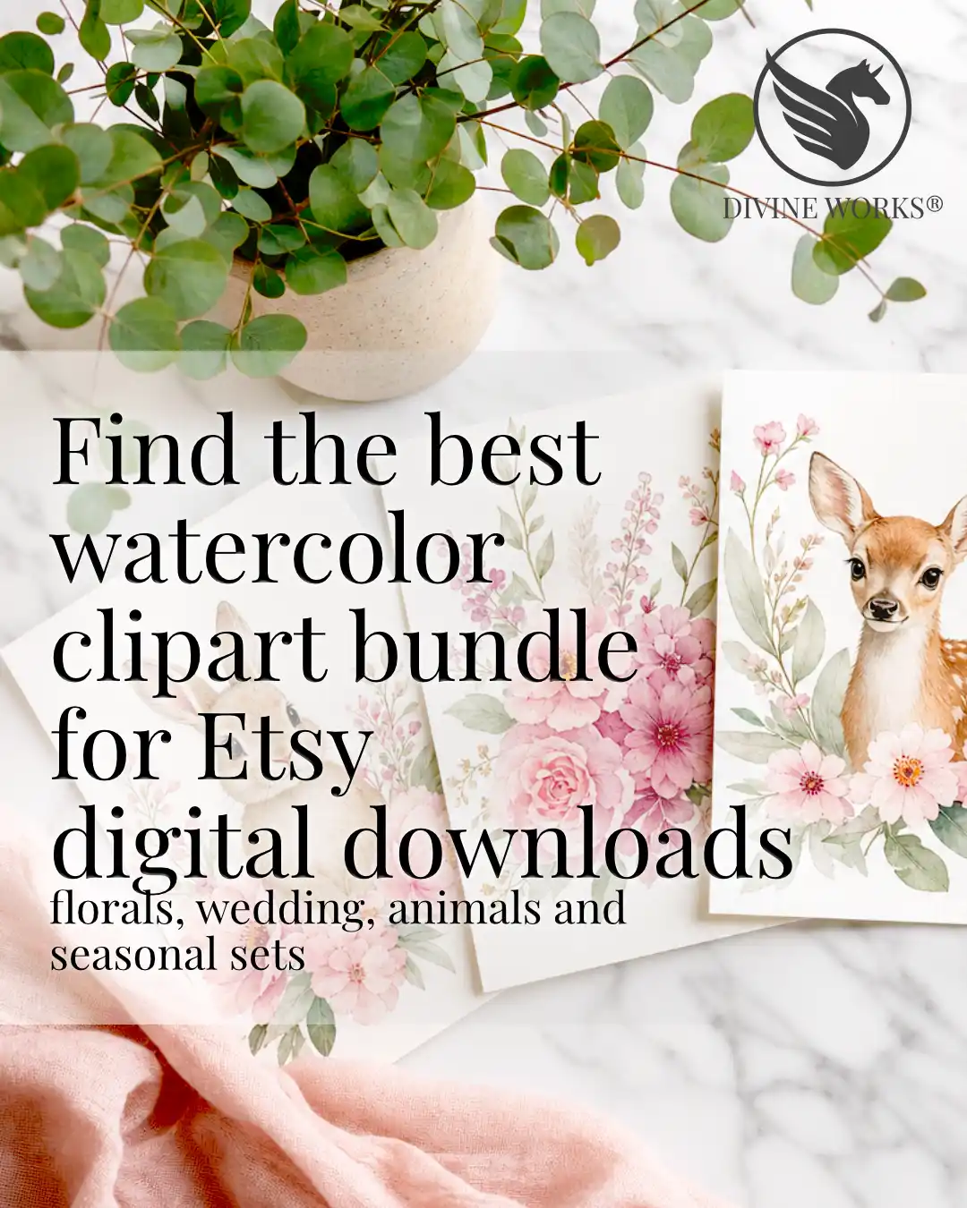 watercolor clipart bundle etsy digital download