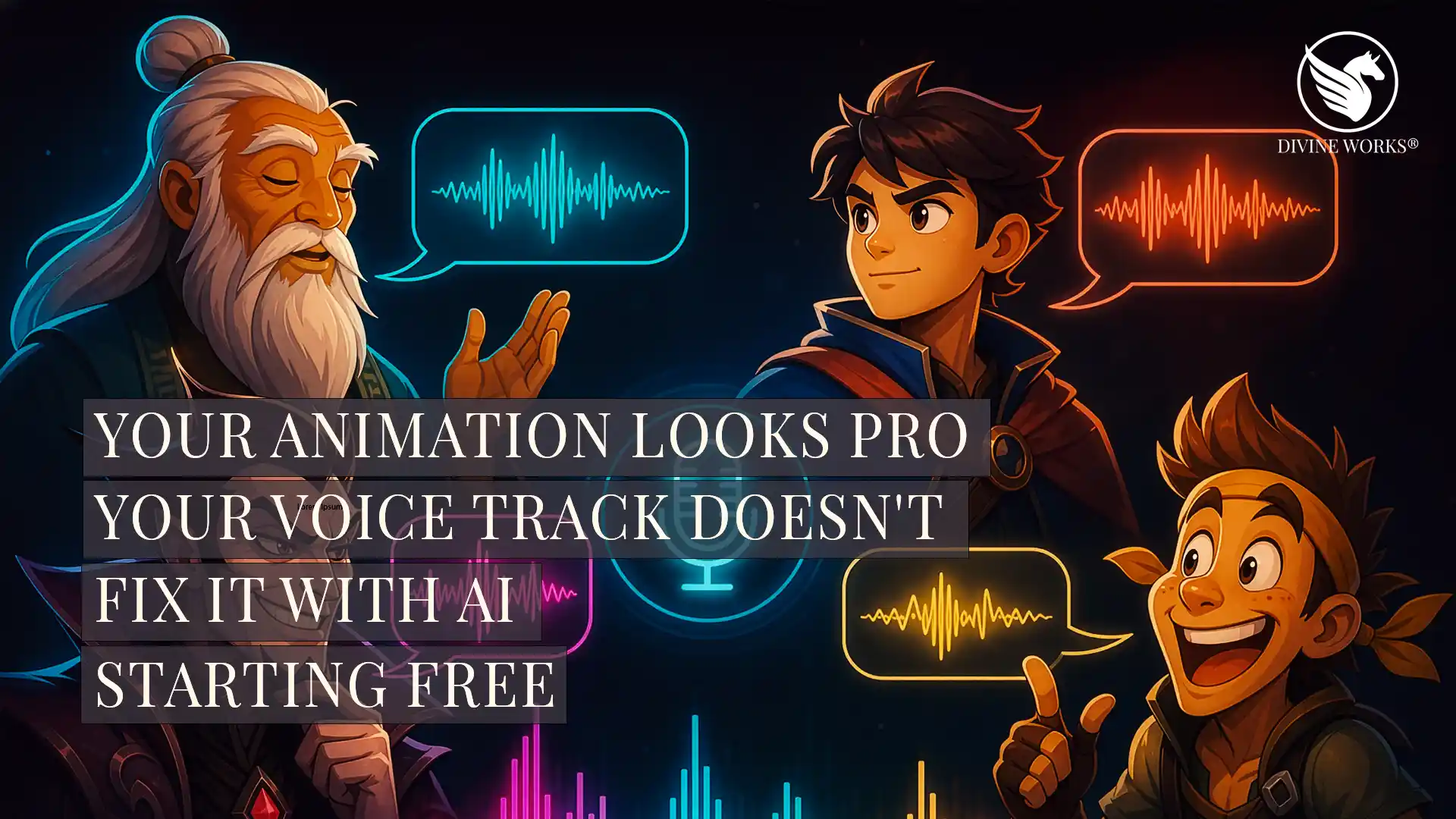 AI voice generation for animation 2026 — animated characters with unique voices powered by ElevenLabs — DivinеWorks