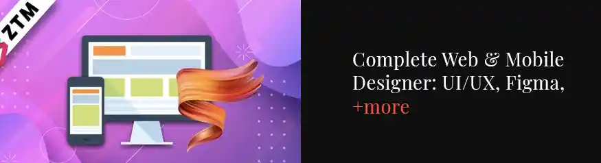Complete Web and Mobile Designer UI/UX Figma course on Udemy