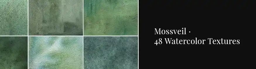 Mossveil 48 watercolour textures Creative Market
